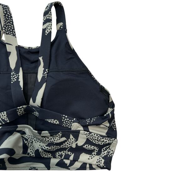 prAna Black Gray Green Floral Swim Top Marine Street Seaside XS NWR Beach - Picture 5 of 7